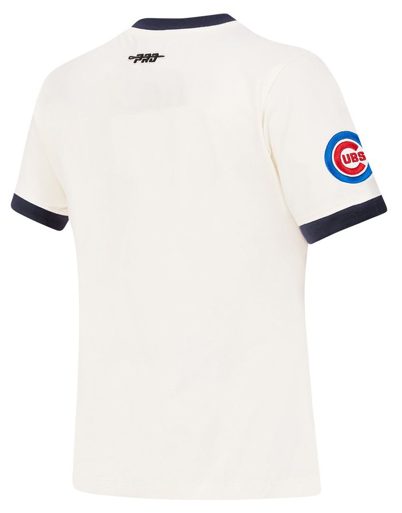Pro Standard Women's Chicago Cubs Cream Ringer Souvenir T-Shirt product image