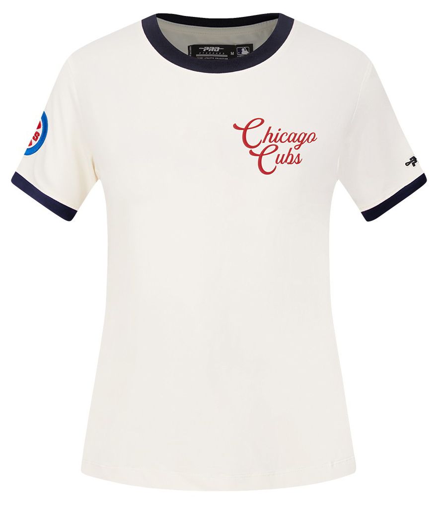Pro Standard Women's Chicago Cubs Cream Ringer Souvenir T-Shirt product image