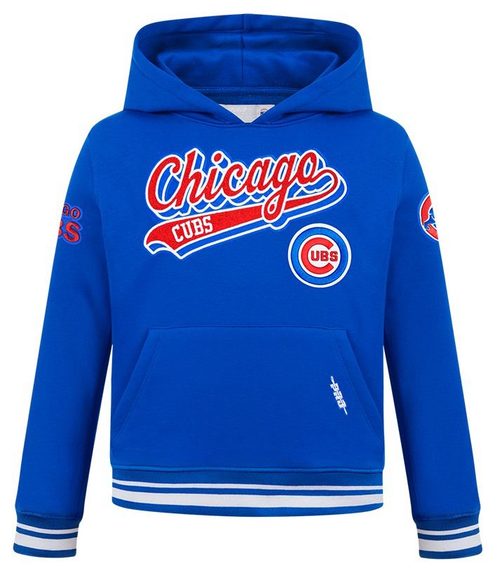 Pro Standard Youth Chicago Cubs Royal Blue Script Tail Ribbed Fleece Hoodie product image