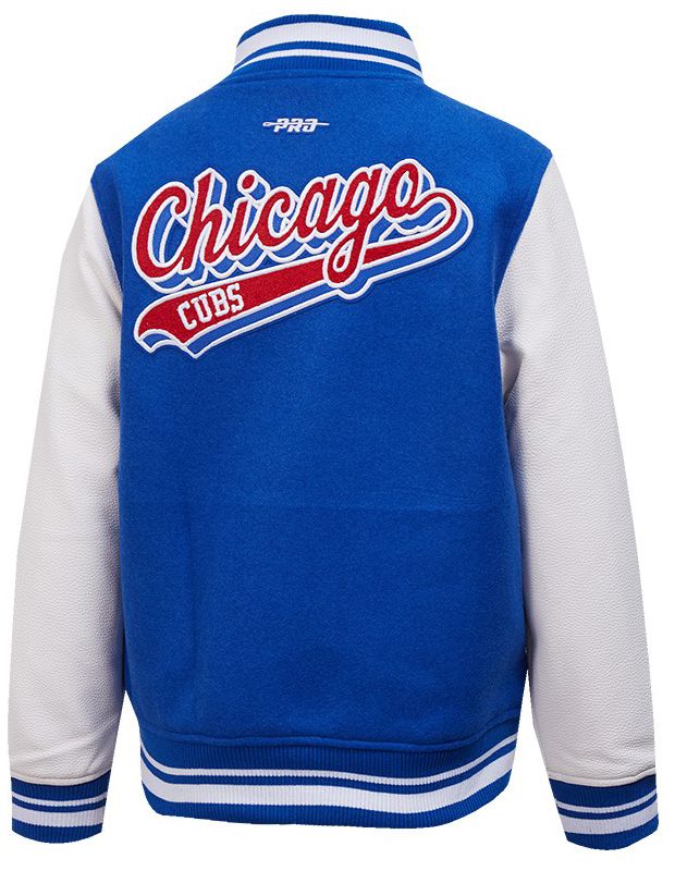 Pro Standard Youth Chicago Cubs Royal Blue Script Varsity Jacket product image