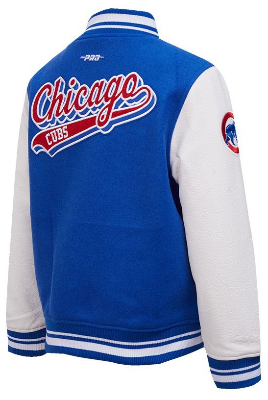 Pro Standard Youth Chicago Cubs Royal Blue Script Varsity Jacket product image