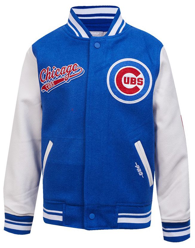 Pro Standard Youth Chicago Cubs Royal Blue Script Varsity Jacket product image