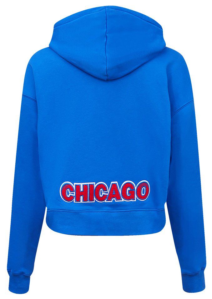 Pro Standard Women's Chicago Cubs Royal Classic Cropped Pullover Hoodie product image
