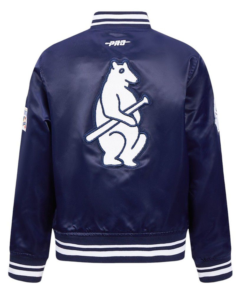 Pro Standard Boys' Chicago Cubs Navy Classic Satin Jacket product image