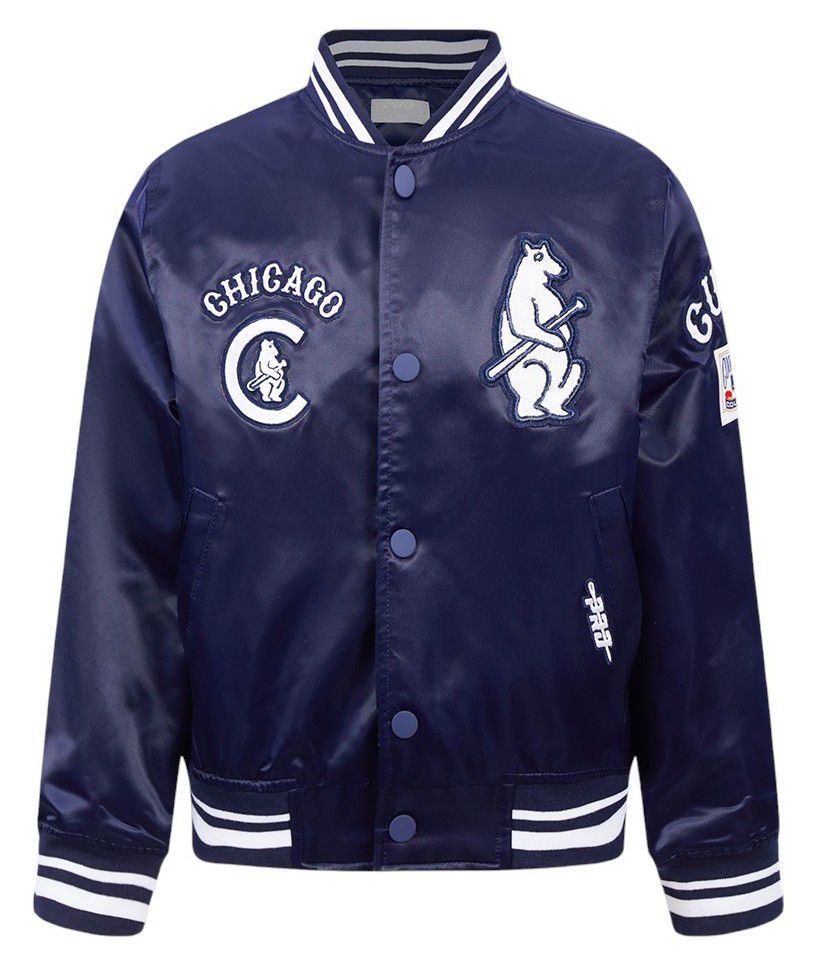 Pro Standard Boys' Chicago Cubs Navy Classic Satin Jacket product image