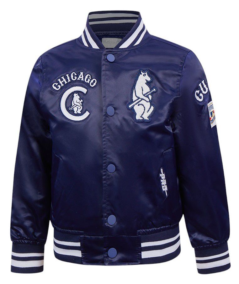 Pro Standard Toddler Chicago Cubs Navy Classic Satin Jacket product image
