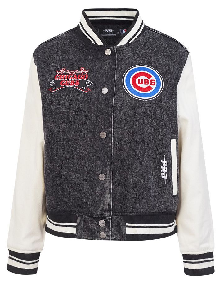 Pro Standard Women's Chicago Cubs Black Rebel Athletics Denim Jacket product image