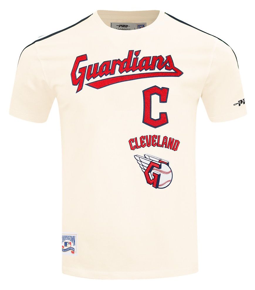 Pro Standard Men's Cleveland Guardians Cream Retro Classic T-Shirt product image