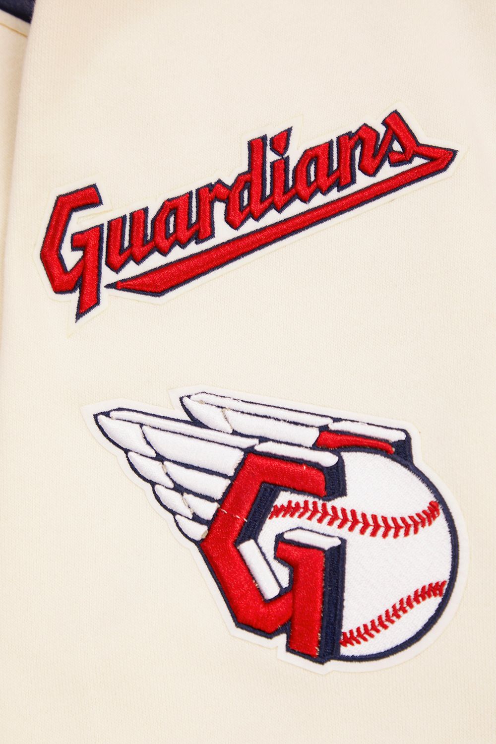 Pro Standard Men's Cleveland Guardians Cream Classic Retro Pullover Hoodie product image