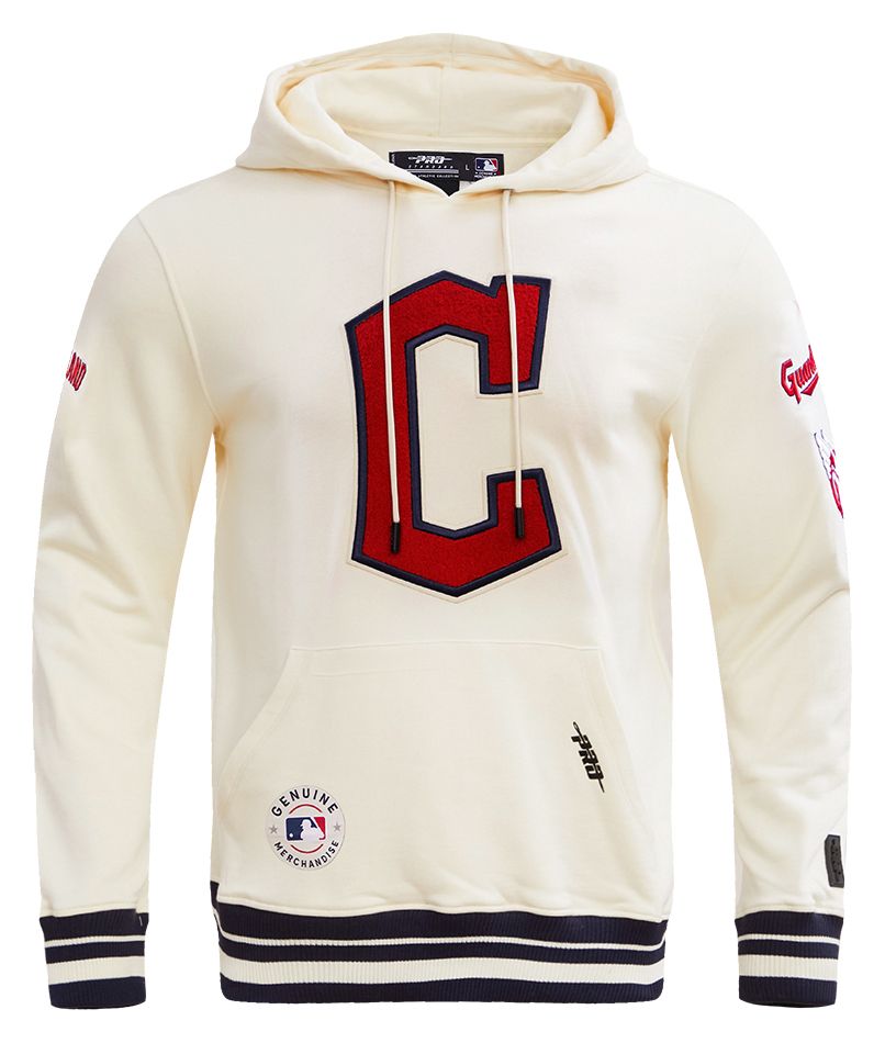 Pro Standard Men's Cleveland Guardians Cream Classic Retro Pullover Hoodie product image