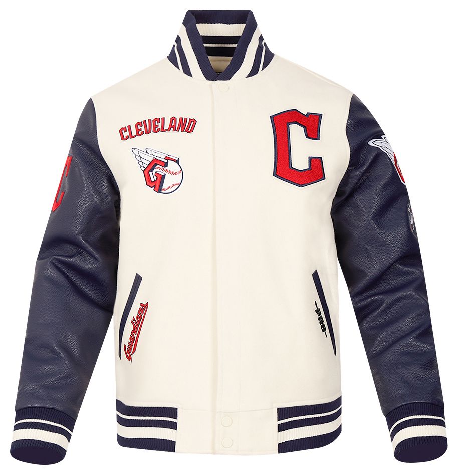 Pro Standard Men's Cleveland Guardians Wool Varsity Jacket product image