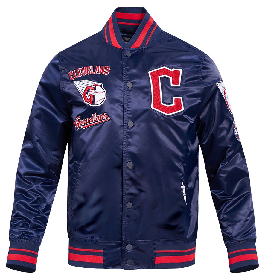 Pro Standard Men's Cleveland Guardians Retro Rib Satin Jacket product image