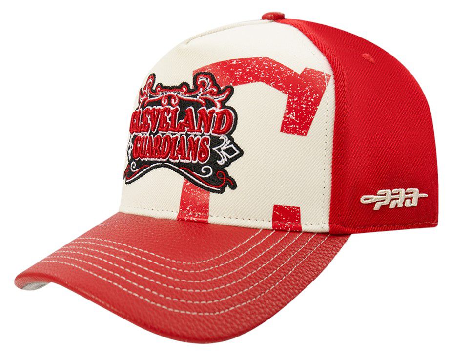 Pro Standard Adult Cleveland Guardians Cream Wool Strapback Hat product image