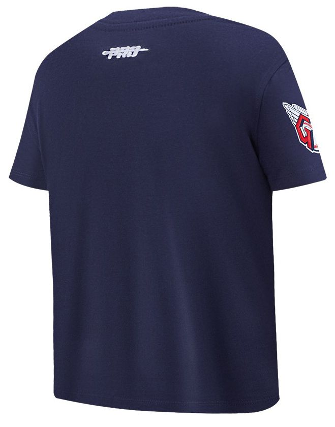 Pro Standard Youth Cleveland Guardians Midnight Navy Script Tail T-Shirt product image