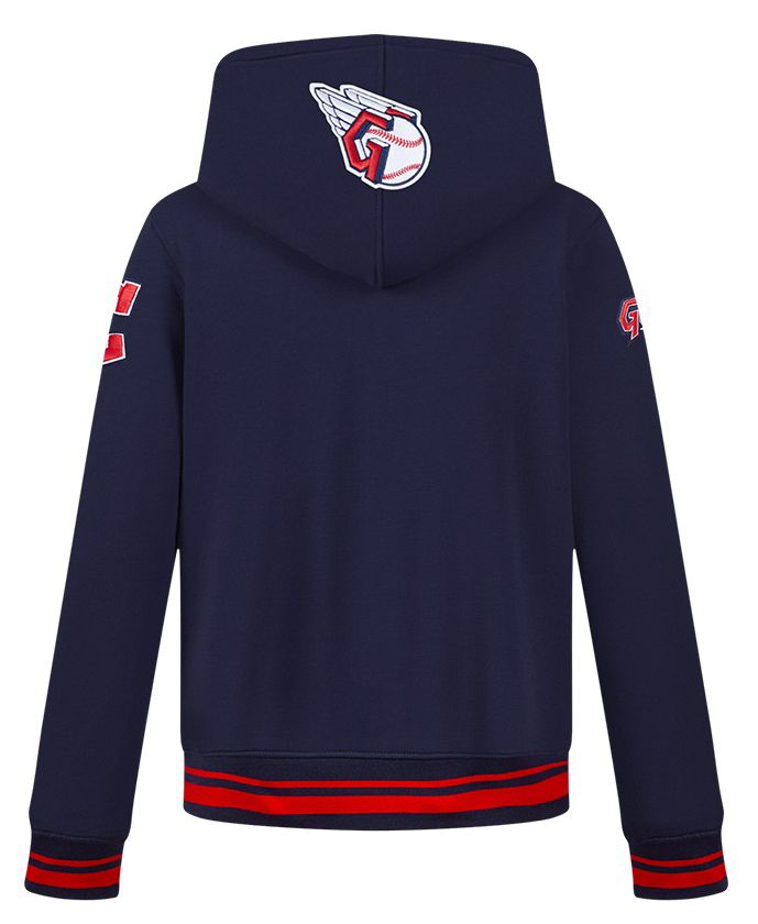 Pro Standard Youth Cleveland Guardians Midnight Navy Script Tail Ribbed Fleece Hoodie product image