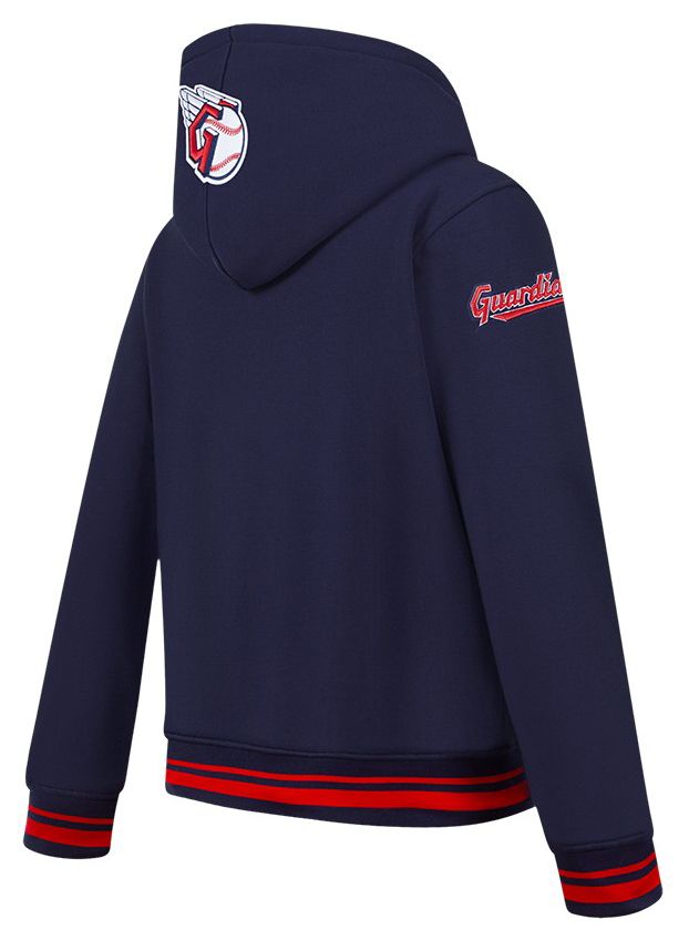 Pro Standard Youth Cleveland Guardians Midnight Navy Script Tail Ribbed Fleece Hoodie product image