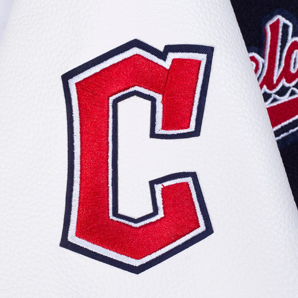 Pro Standard Youth Cleveland Guardians Midnight Navy Script Varsity Jacket product image