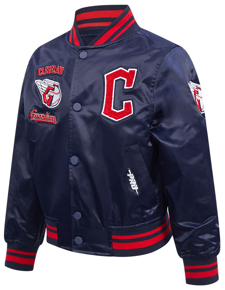 Pro Standard Boys' Cleveland Guardians Navy Classic Satin Jacket product image
