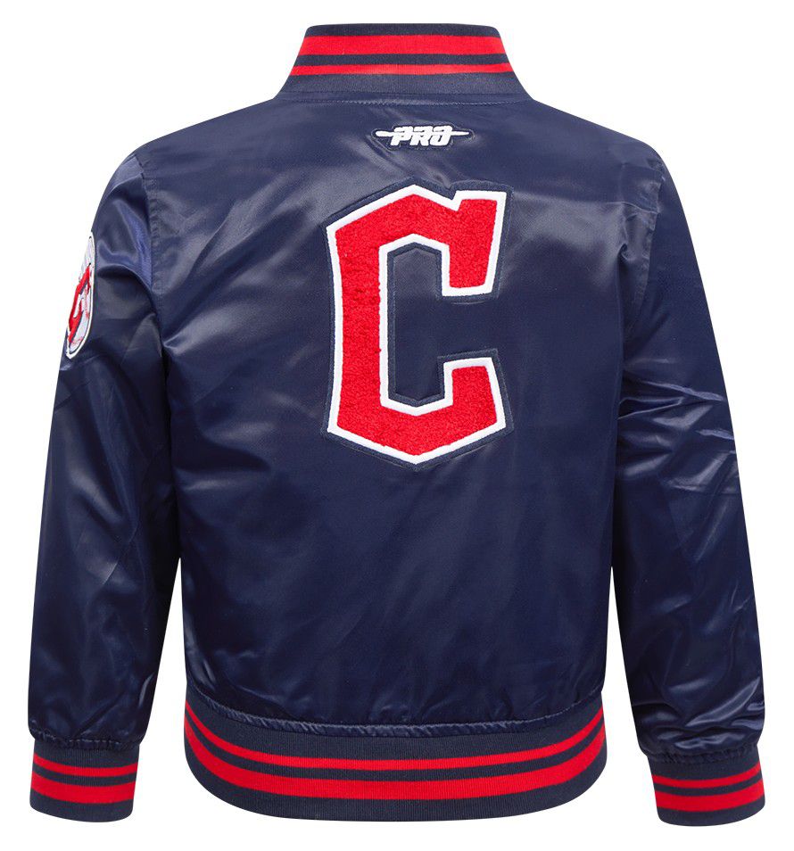 Pro Standard Toddler Cleveland Guardians Navy Classic Satin Jacket product image