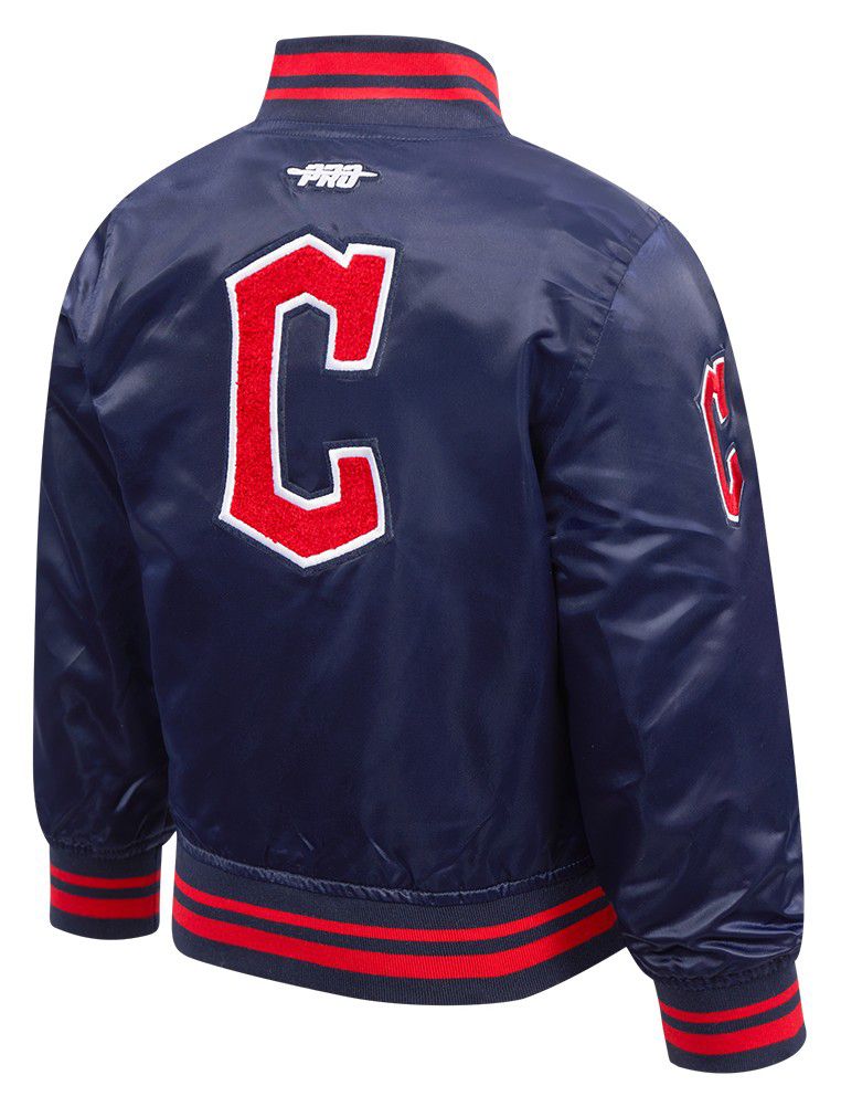 Pro Standard Toddler Cleveland Guardians Navy Classic Satin Jacket product image