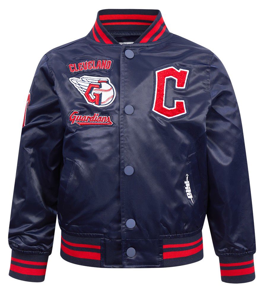 Pro Standard Toddler Cleveland Guardians Navy Classic Satin Jacket product image