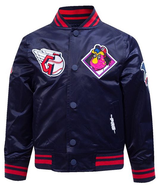 Pro Standard Toddler Cleveland Guardians Navy Satin Jacket product image