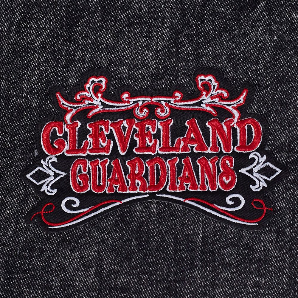 Pro Standard Women's Cleveland Guardians Black Rebel Athletics Denim Jacket product image