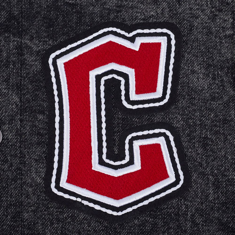 Pro Standard Women's Cleveland Guardians Black Rebel Athletics Denim Jacket product image