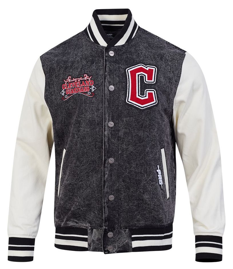 Pro Standard Women's Cleveland Guardians Black Rebel Athletics Denim Jacket product image