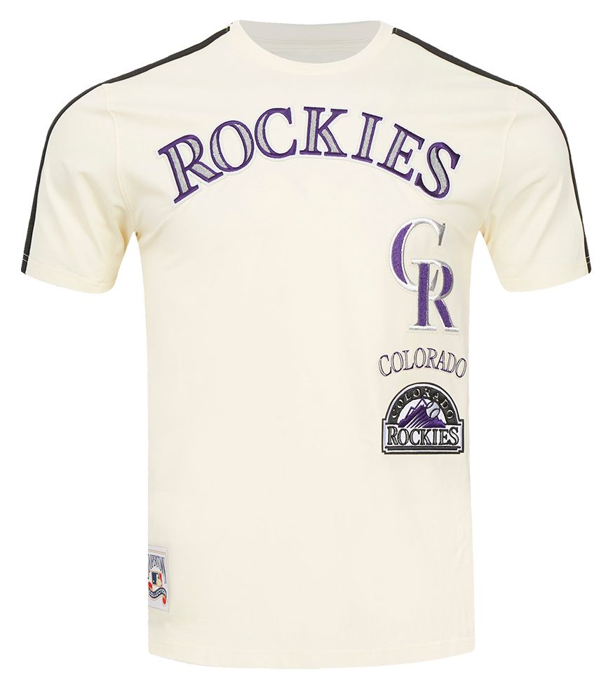 Pro Standard Men's Colorado Rockies Cream Retro Stripe T-Shirt product image
