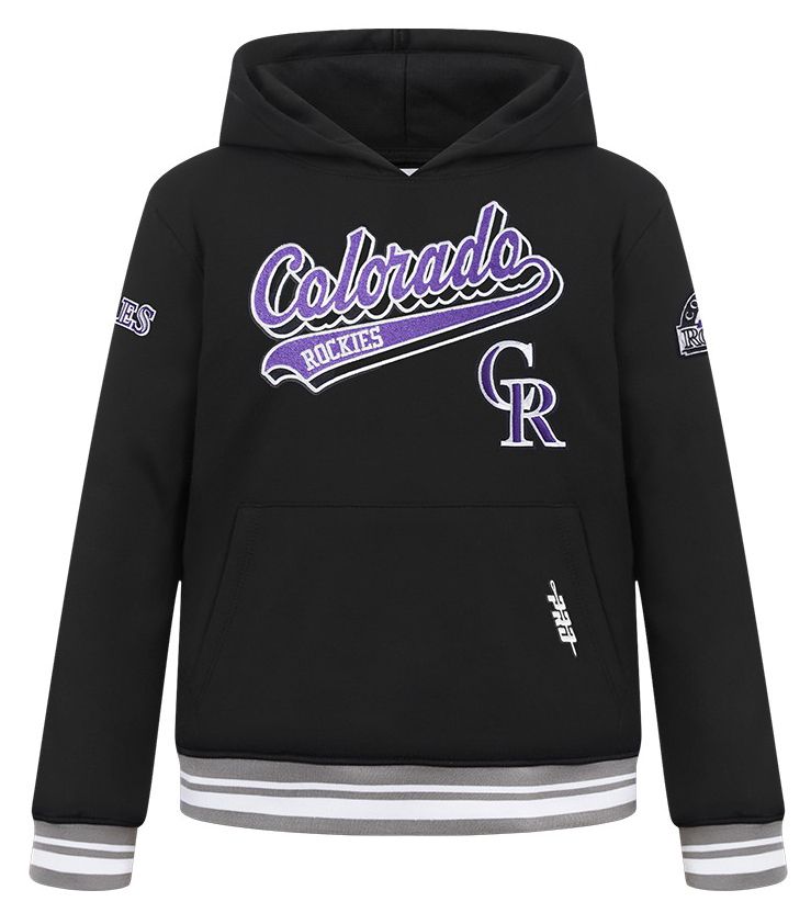 Pro Standard Youth Colorado Rockies Black Script Tail Ribbed Fleece Hoodie product image
