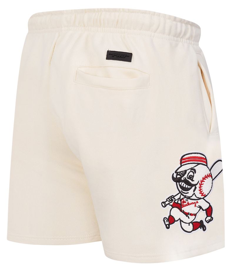 Pro Standard Men's Cincinnati Reds Cream Retro Fleece Shorts product image