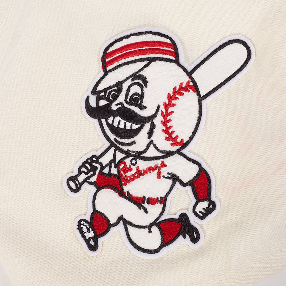 Pro Standard Men's Cincinnati Reds Cream Retro Fleece Shorts product image