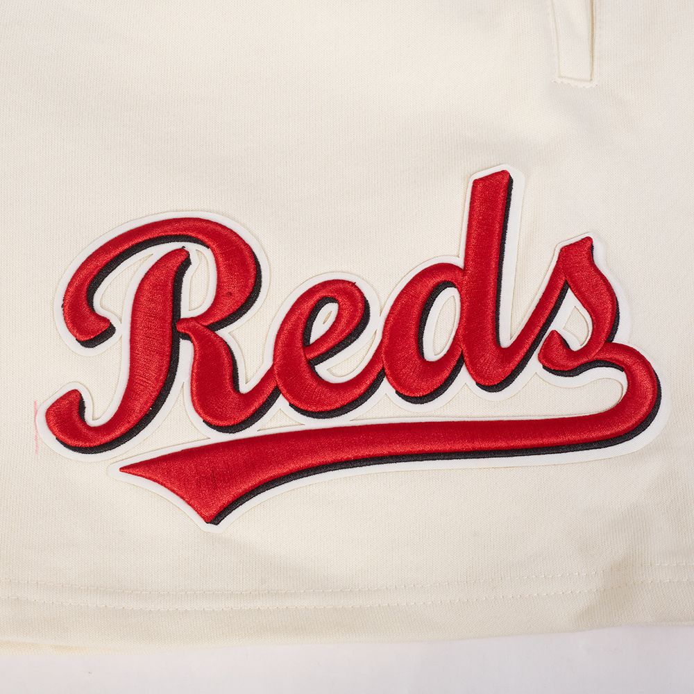 Pro Standard Men's Cincinnati Reds Cream Retro Fleece Shorts product image