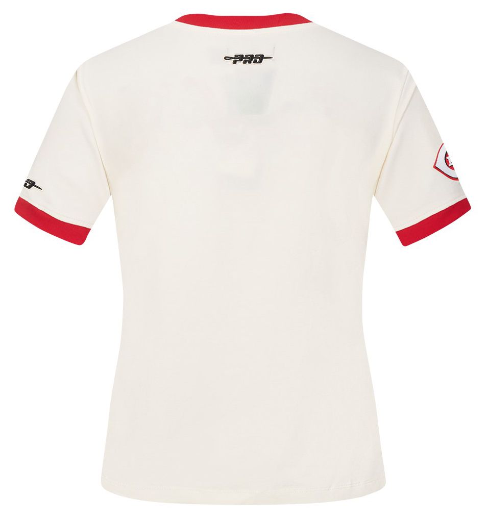 Pro Standard Women's Cincinnati Reds Cream Ringer Souvenir T-Shirt product image