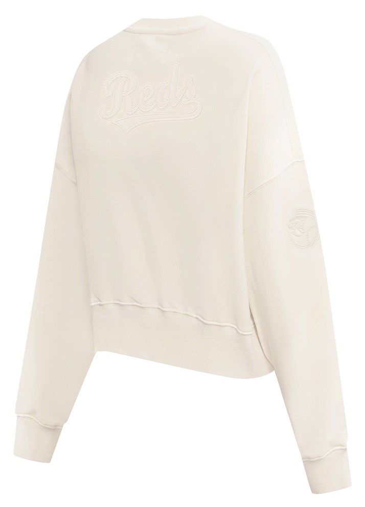 Pro Standard Women's Cincinnati Reds Cream Classic Crewneck Sweatshirt product image