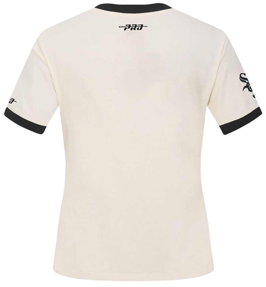 Pro Standard Women's Chicago White Sox Cream Ringer Souvenir T-Shirt product image