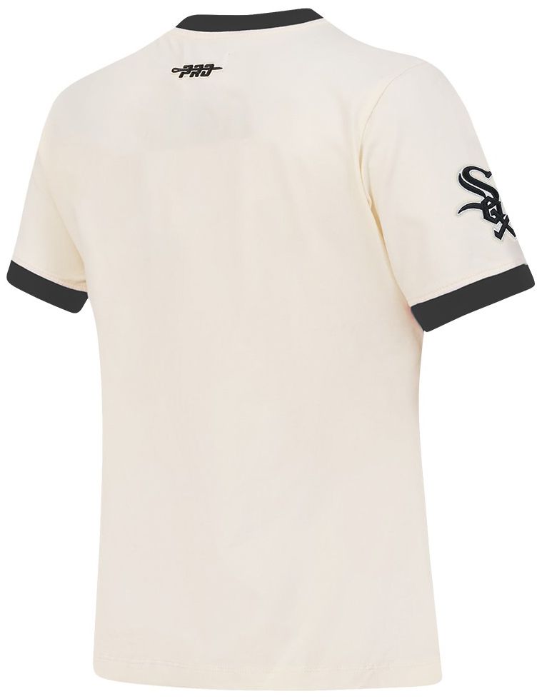 Pro Standard Women's Chicago White Sox Cream Ringer Souvenir T-Shirt product image