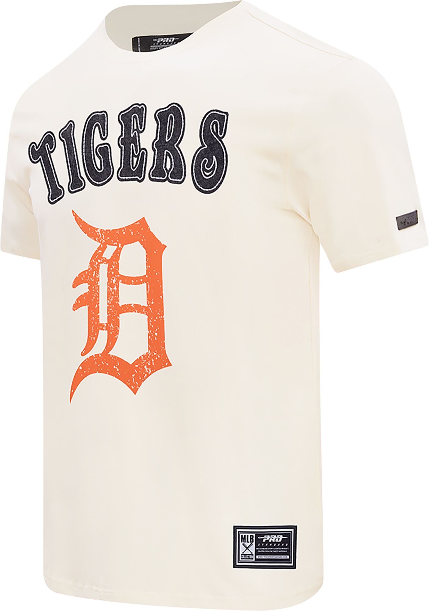 Pro Standard Men's Detroit Tigers Cream Rebel Athletics Stacked Logo Short Sleeve T-Shirt product image