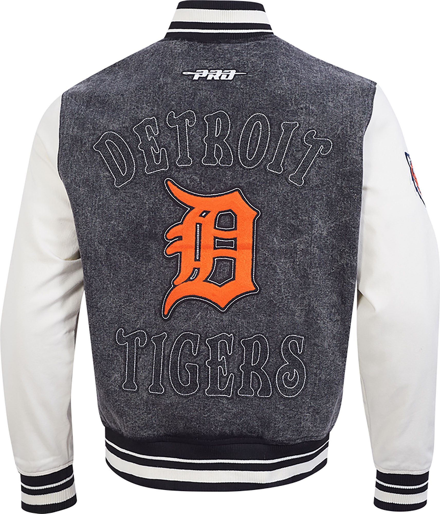 Pro Standard Men's Detroit Tigers Black Denim Varsity Jacket product image