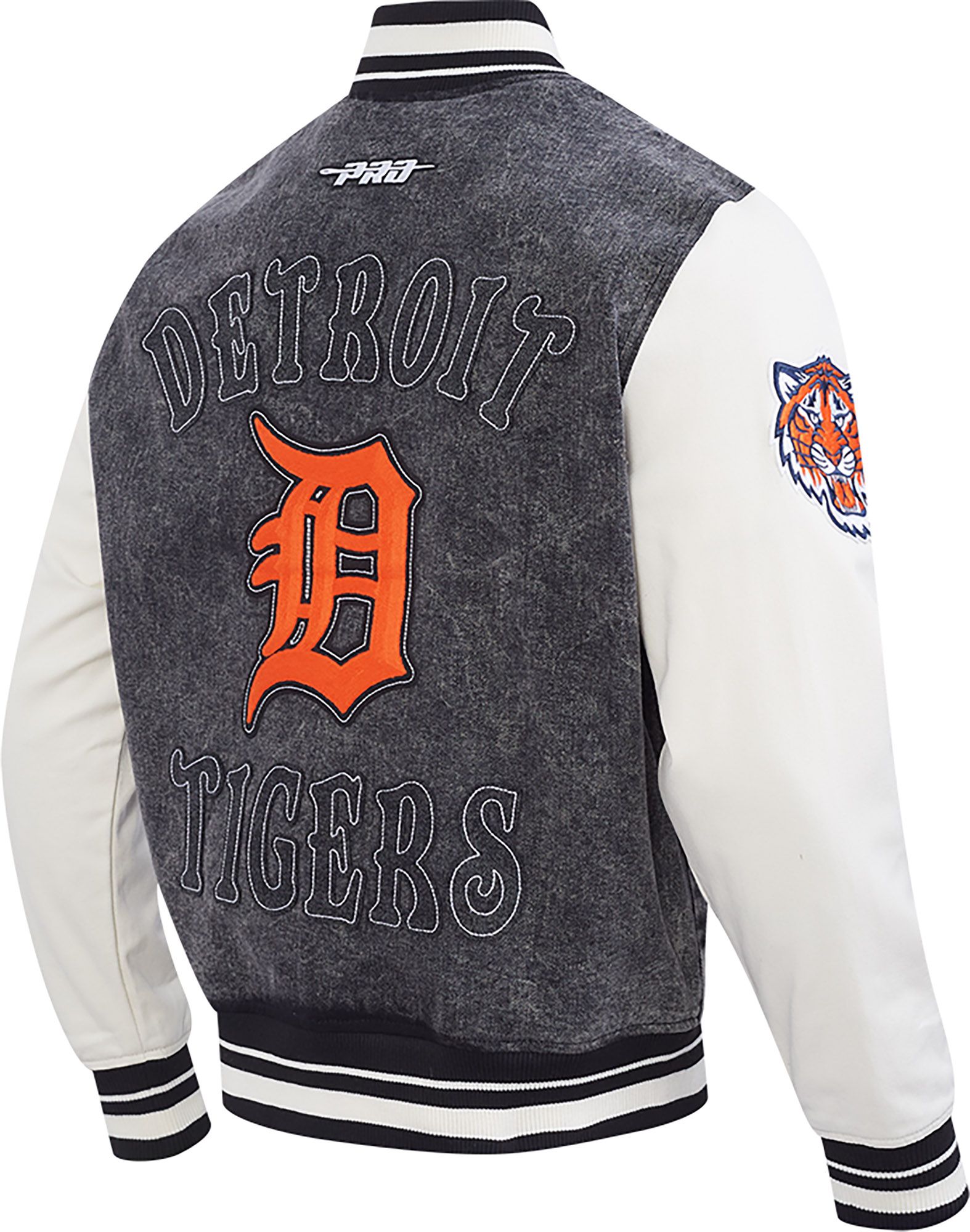 Pro Standard Men's Detroit Tigers Black Denim Varsity Jacket product image