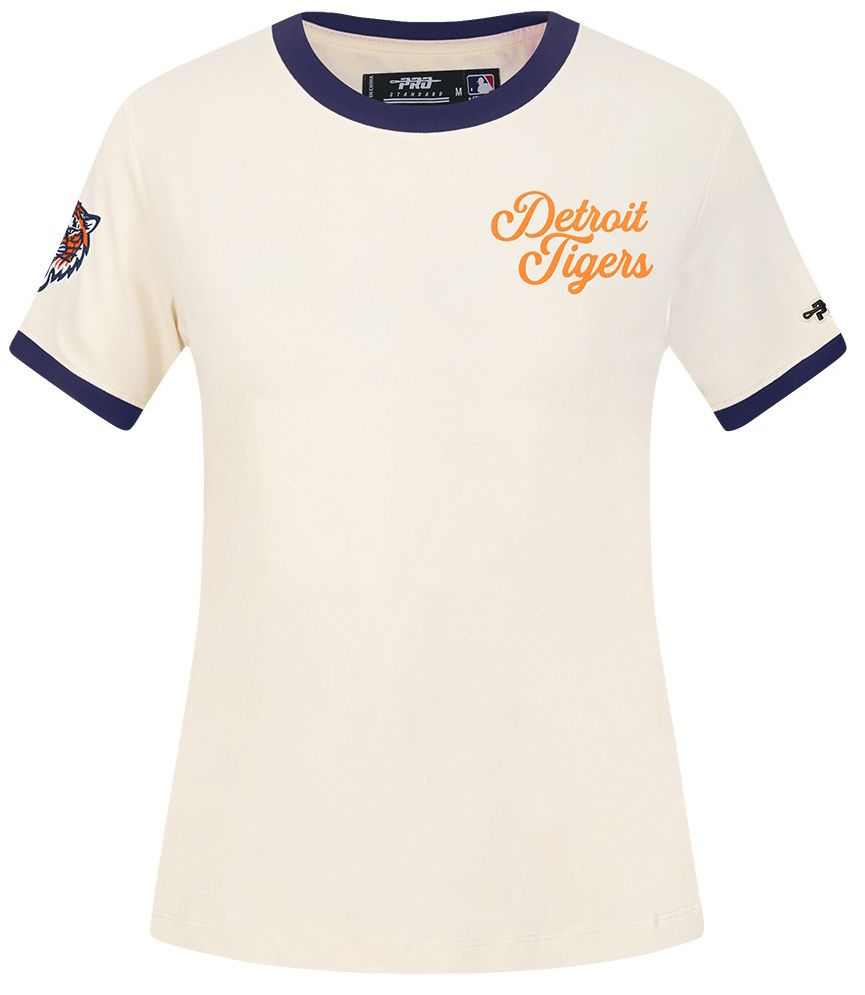 Pro Standard Women's Detroit Tigers Cream Ringer Souvenir T-Shirt product image