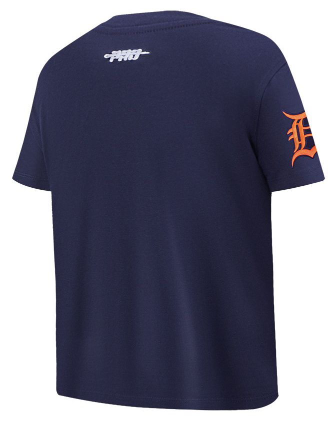 Pro Standard Youth Detroit Tigers Midnight Navy Script Tail T-Shirt product image
