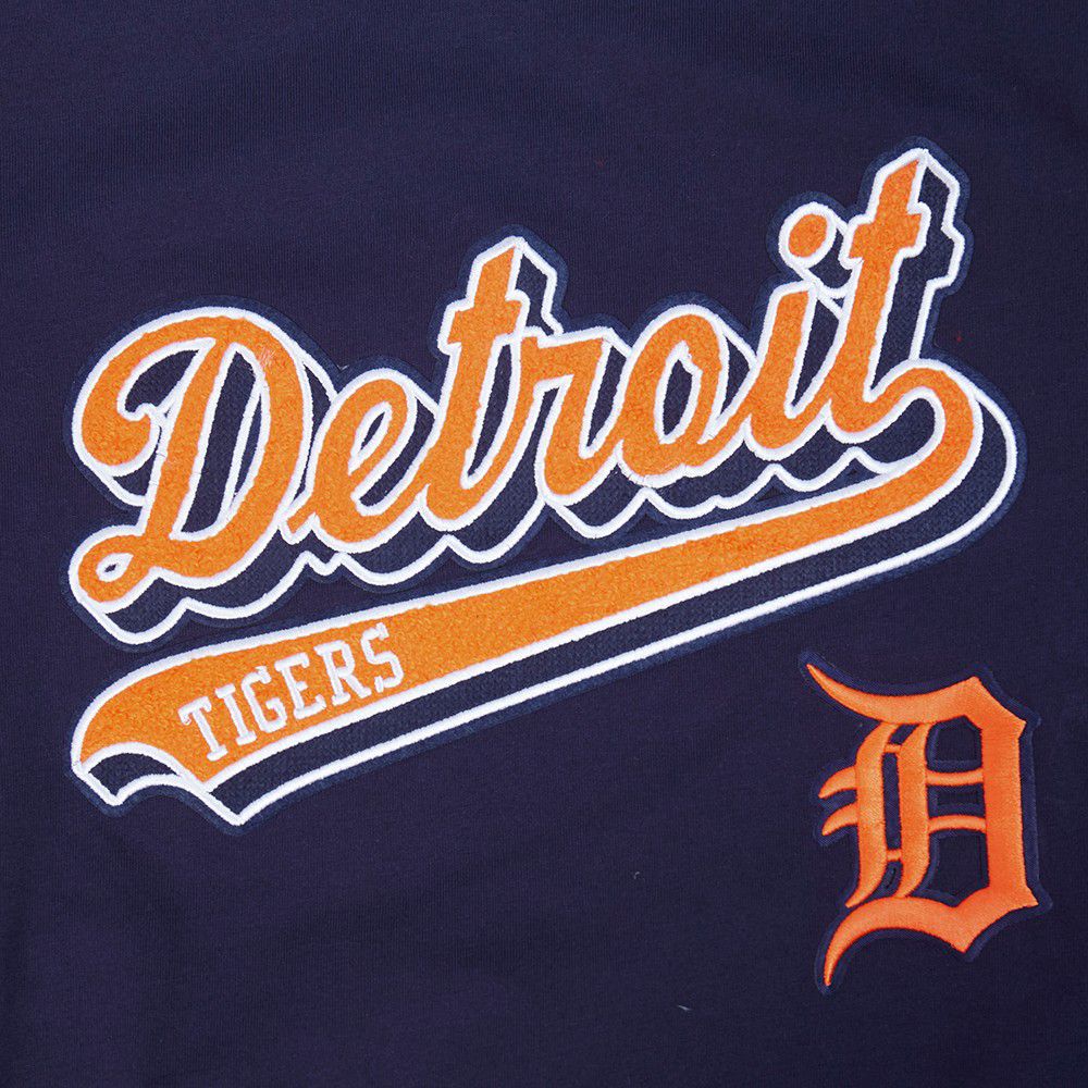 Pro Standard Youth Detroit Tigers Midnight Navy Script Tail T-Shirt product image
