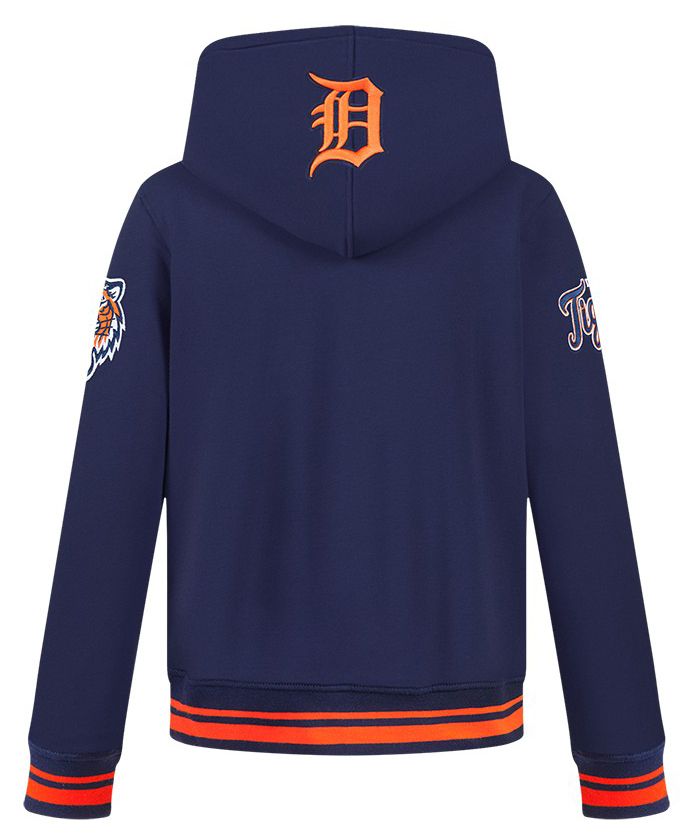 Pro Standard Youth Detroit Tigers Midnight Navy Script Tail Ribbed Fleece Hoodie product image