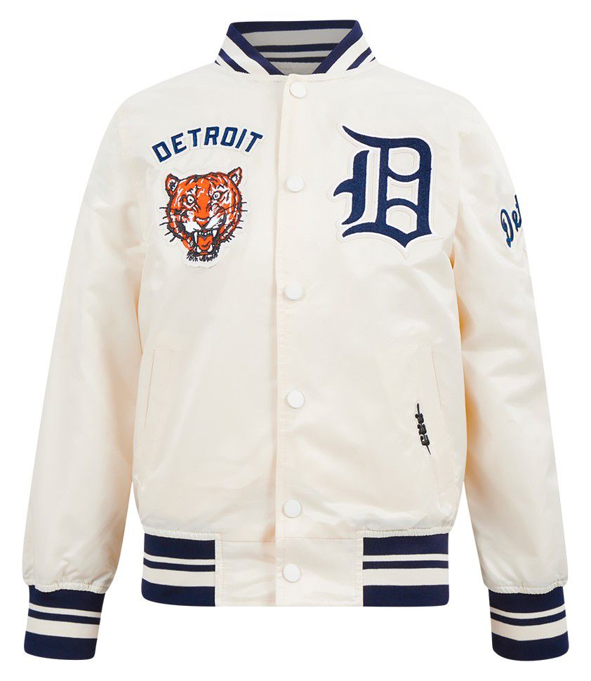Pro Standard Youth Detroit Tigers Cream Classic Satin Jacket product image