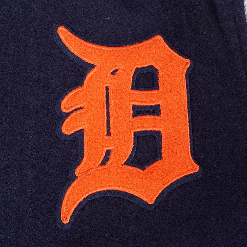Pro Standard Youth Detroit Tigers Midnight Navy Script Varsity Jacket product image