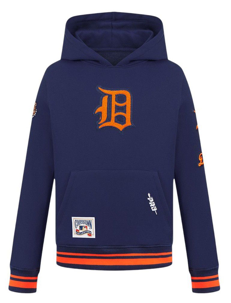 Pro Standard Boys' Detroit Tigers Navy Classic Fleece Pullover Hoodie product image