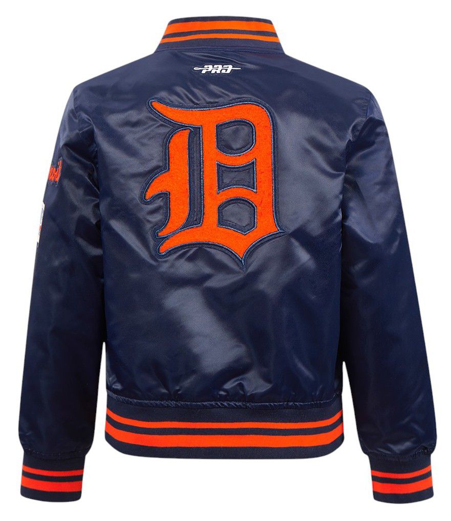 Pro Standard Boys' Detroit Tigers Navy Classic Satin Jacket product image