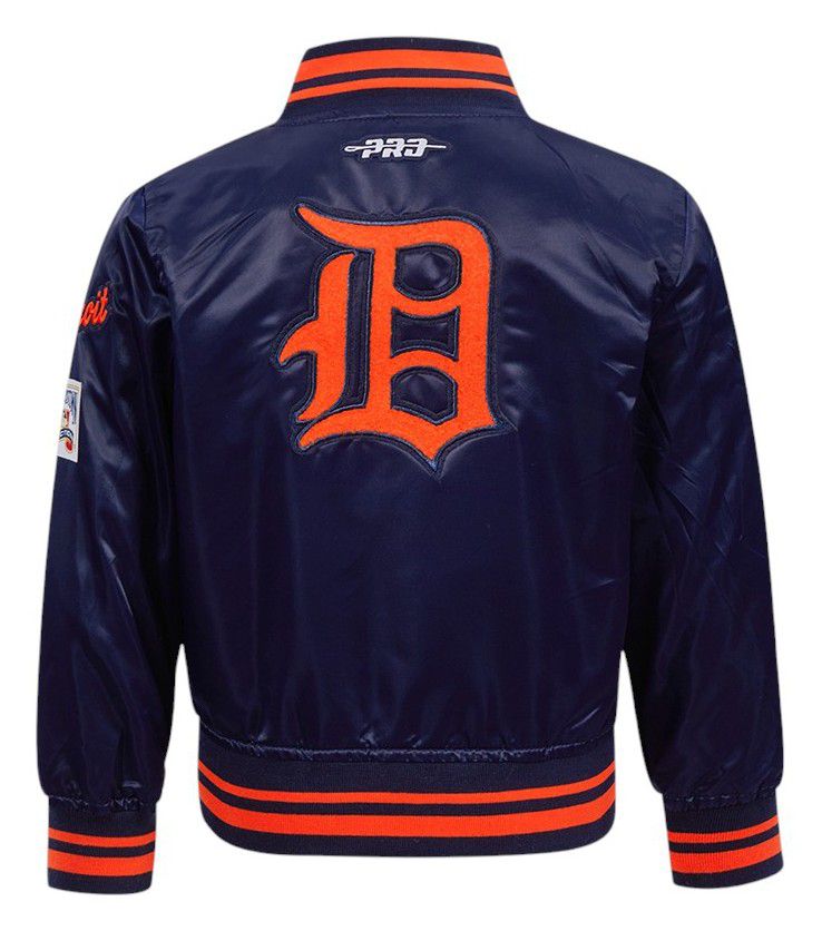 Pro Standard Toddler Detroit Tigers Navy Classic Satin Jacket product image